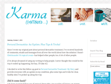 Tablet Screenshot of karmacontinued.com